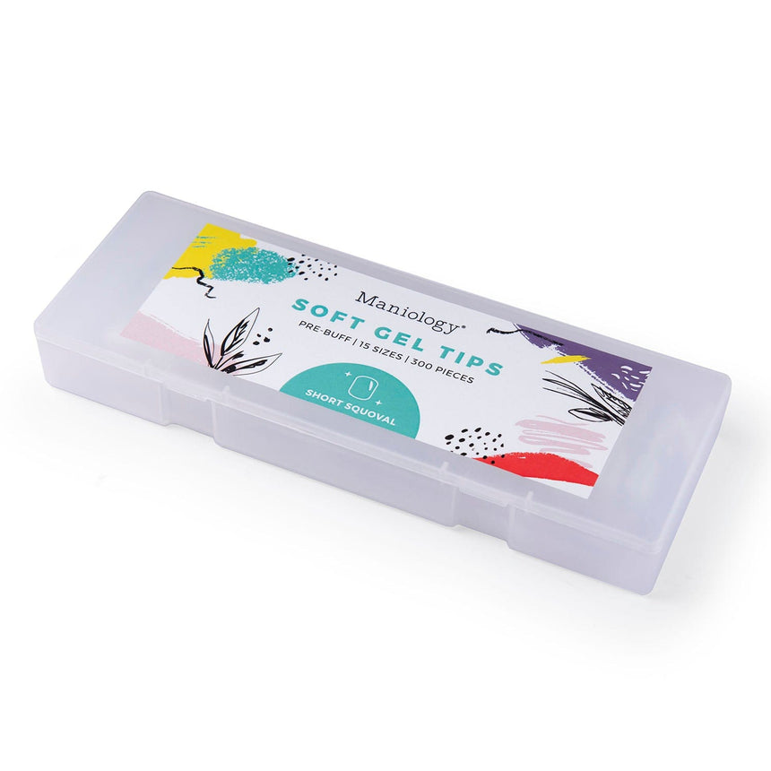 300pcs Full Cover Nail Tips for Extension in 15 Sizes - Short Squoval