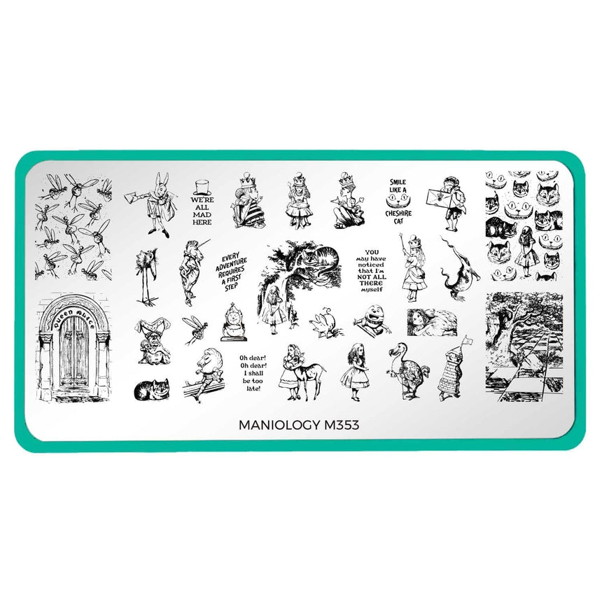 Adventures in Wonderland (M353) - Nail Stamping Plate