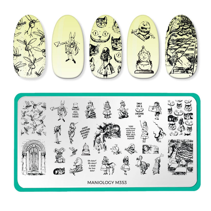 Adventures in Wonderland (M353) - Nail Stamping Plate