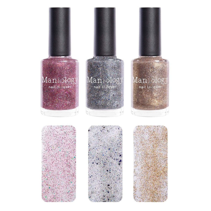 All That Glitters: 3-Piece Glitter Nail Polish Set