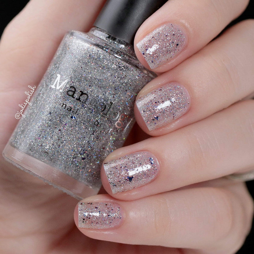 All That Glitters: Gleam (P124) - Silver Glitter Nail Polish