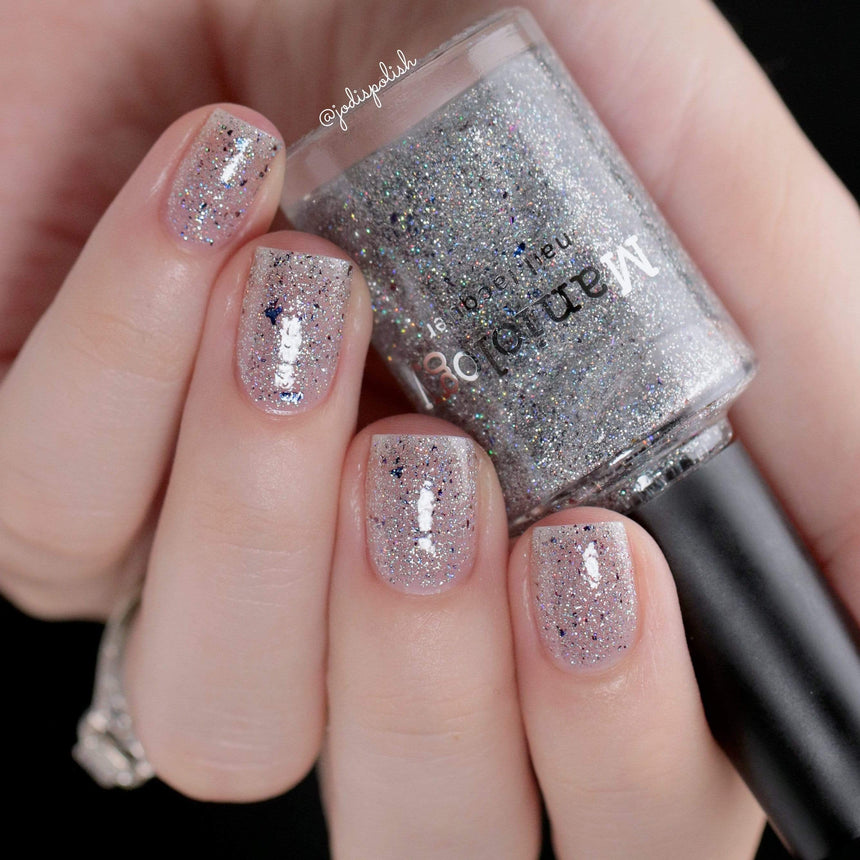 All That Glitters: Gleam (P124) - Silver Glitter Nail Polish