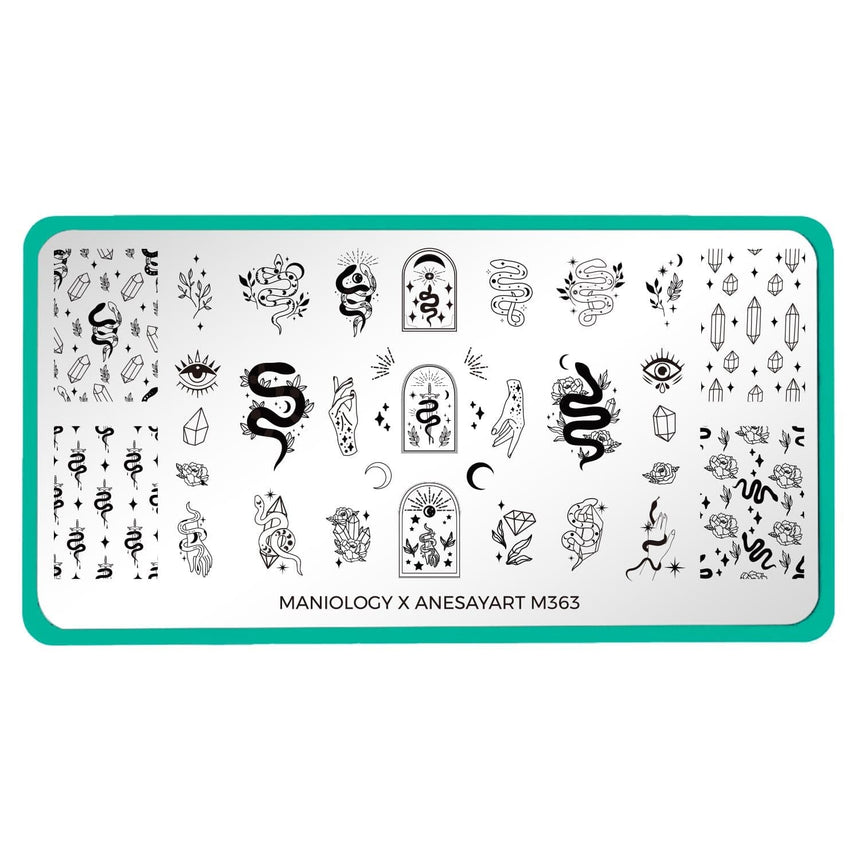 Artist Collaboration: Anesayart Snake Charmer (M363) - Nail Stamping Plate