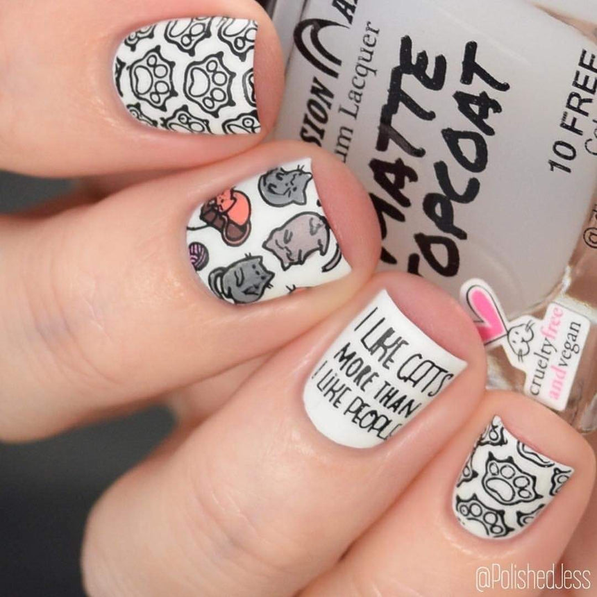 Artist Collaboration: MrsWhite8907 (m006) - Nail Stamping Plate