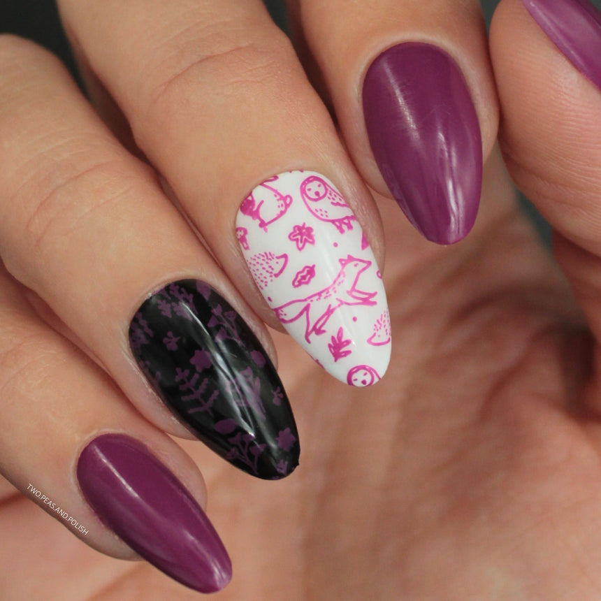 Autumn Blossom: 3-Piece Cream Stamping Art Polish Set