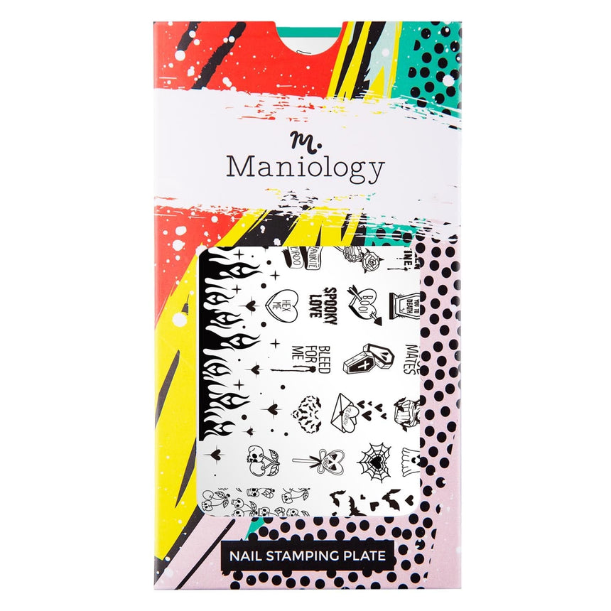 Batty Love (M346) - Nail Stamping Plate