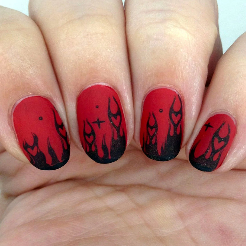 Batty Love (M346) - Nail Stamping Plate