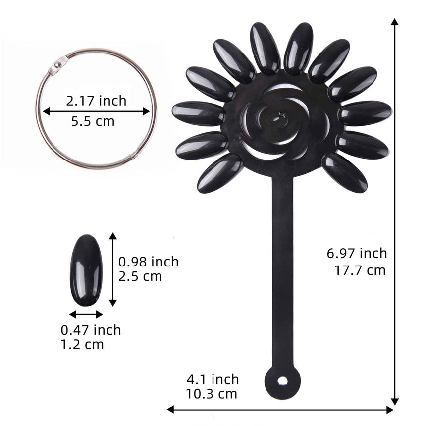 Black Polish Swatch Wheels - Set of 10