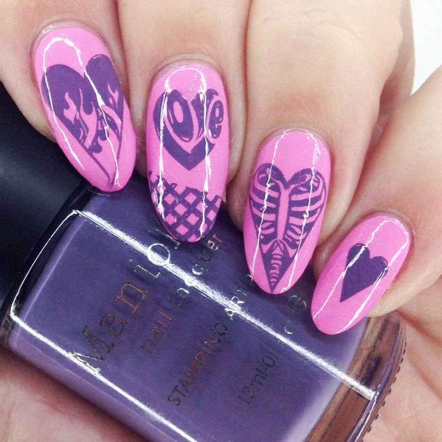 Bleeding Hearts (m272) - Nail Stamping Plate