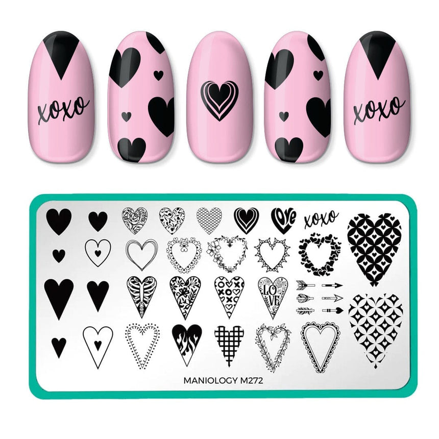 Bleeding Hearts (m272) - Nail Stamping Plate