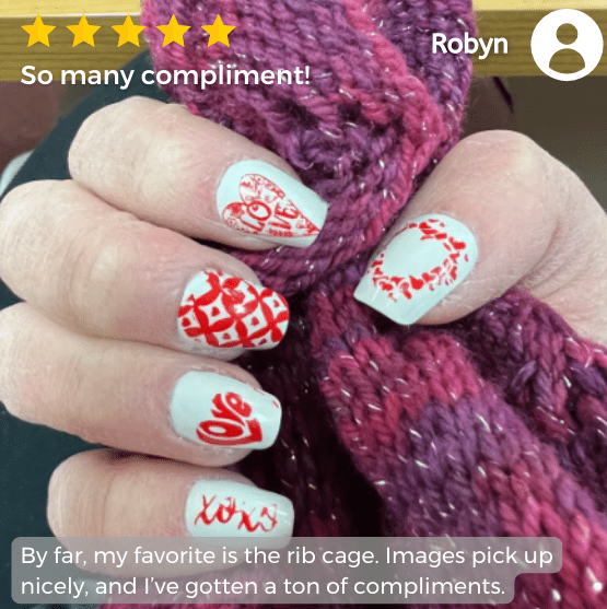 Bleeding Hearts (m272) - Nail Stamping Plate