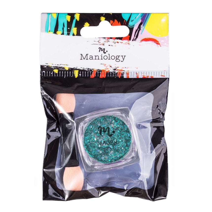 Blitz (NA038) - Teal Nail Art Glitter