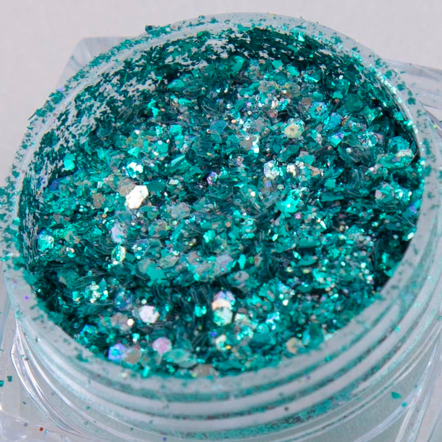 Blitz (NA038) - Teal Nail Art Glitter