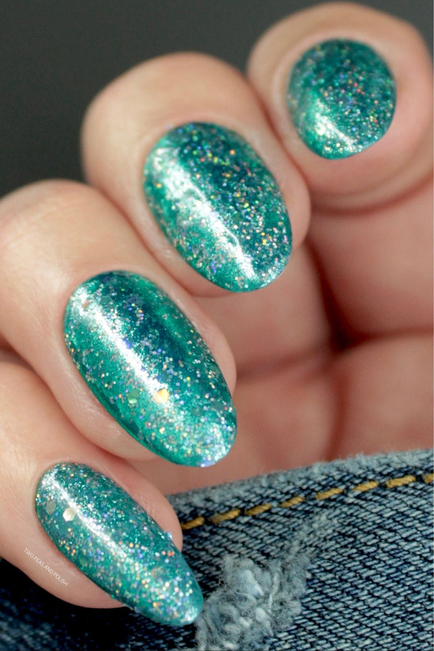 Blitz (NA038) - Teal Nail Art Glitter