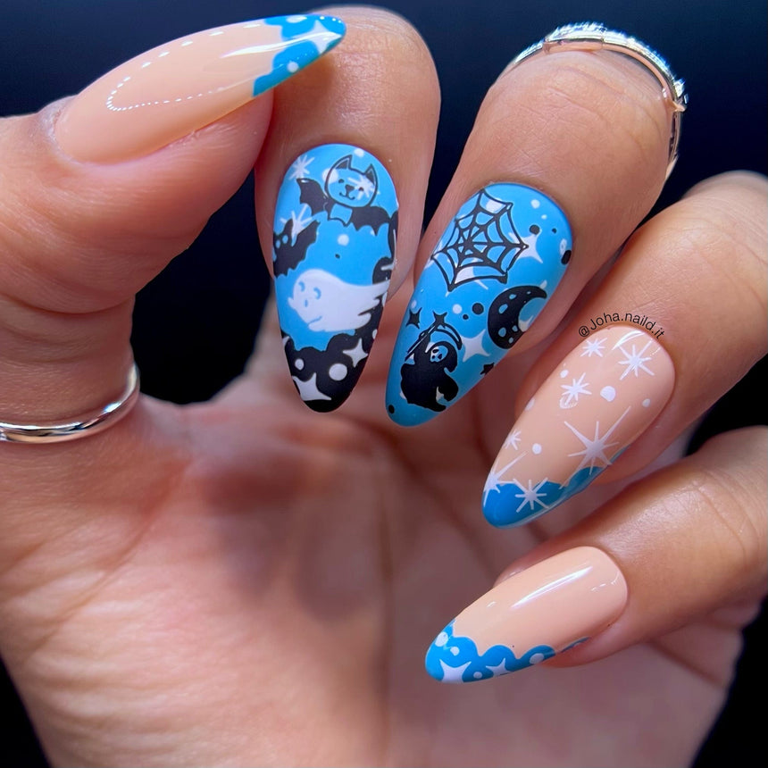 Boo-gie French (M304) - Nail Stamping Plate