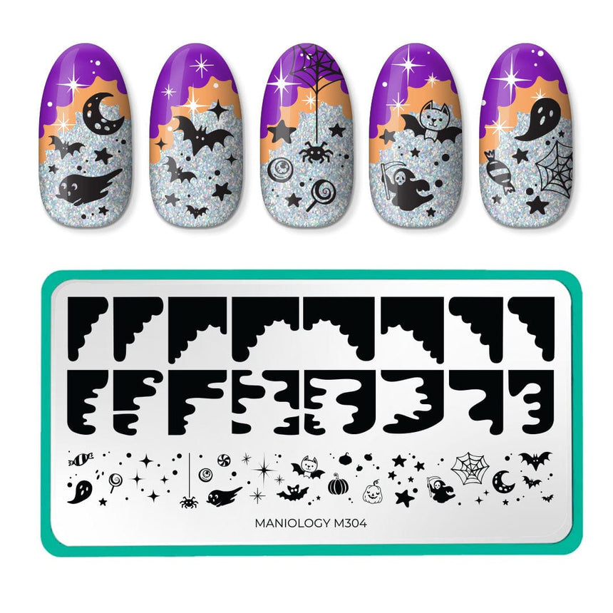 Boo-gie French (M304) - Nail Stamping Plate