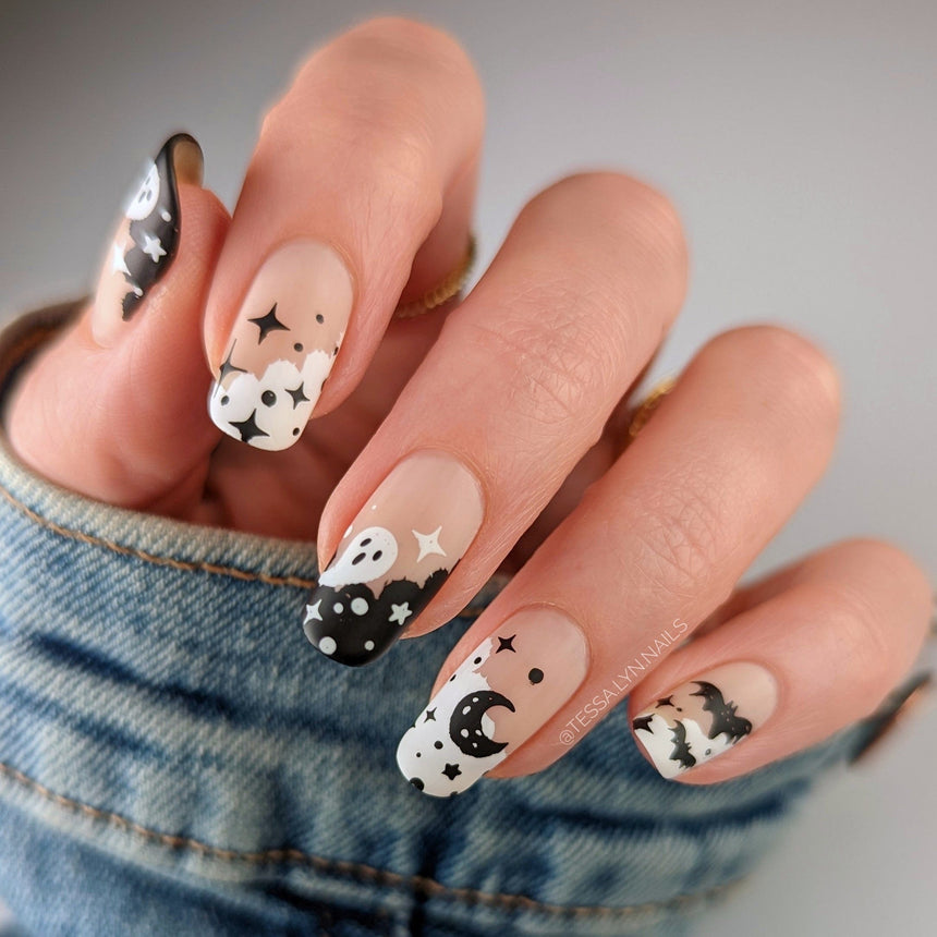 Boo-gie French (M304) - Nail Stamping Plate