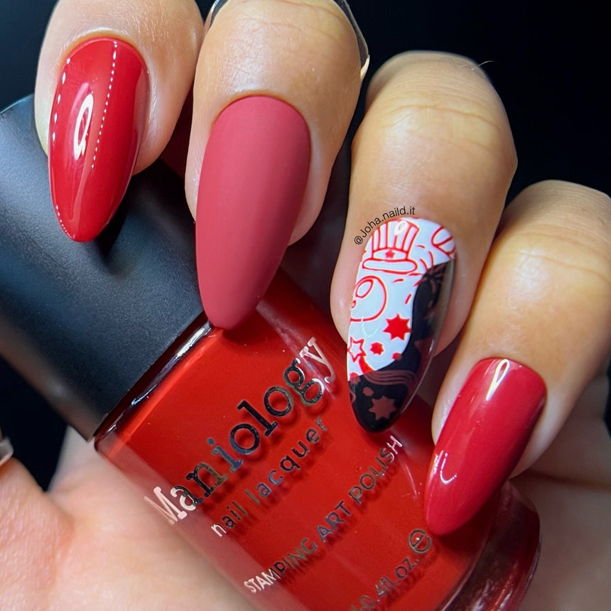 Cherry Bomb (B326) - Deep Red Stamping Polish