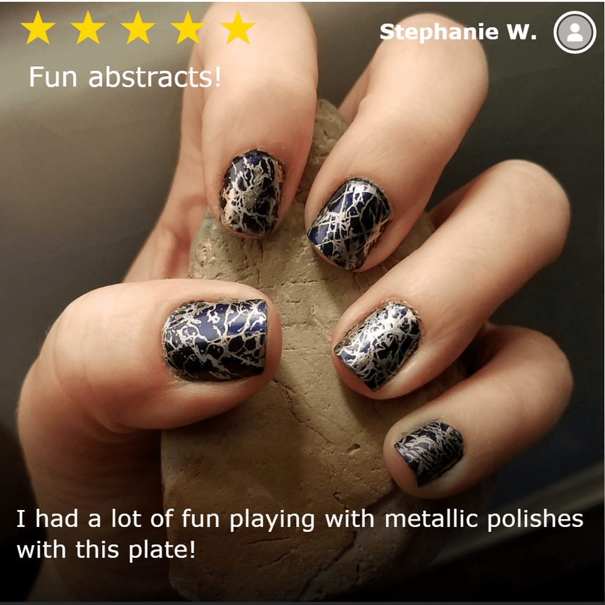 Chic Peek: Heart of Stone (BM-XL476) - Nail Stamping Plate