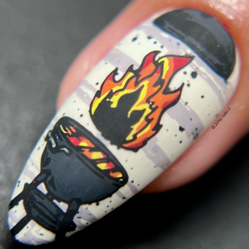 Chillin’ and Grillin’ (M318) - Nail Stamping Plate