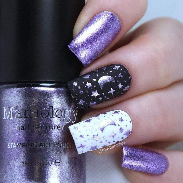 Classic Beauty: Hearts + Stars (XL355) - Nail Stamping Plate