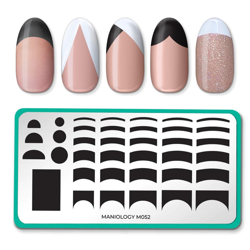 Classic French Nails Bundle: 1 Plate, 2 Polishes, Top Coat, Stamper & Scraper