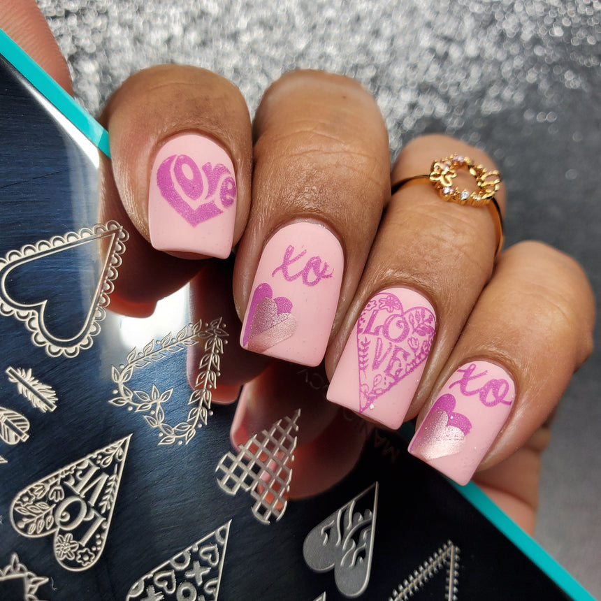Classic Gradients & Hearts: Set of 3 Nail Stamping Plates