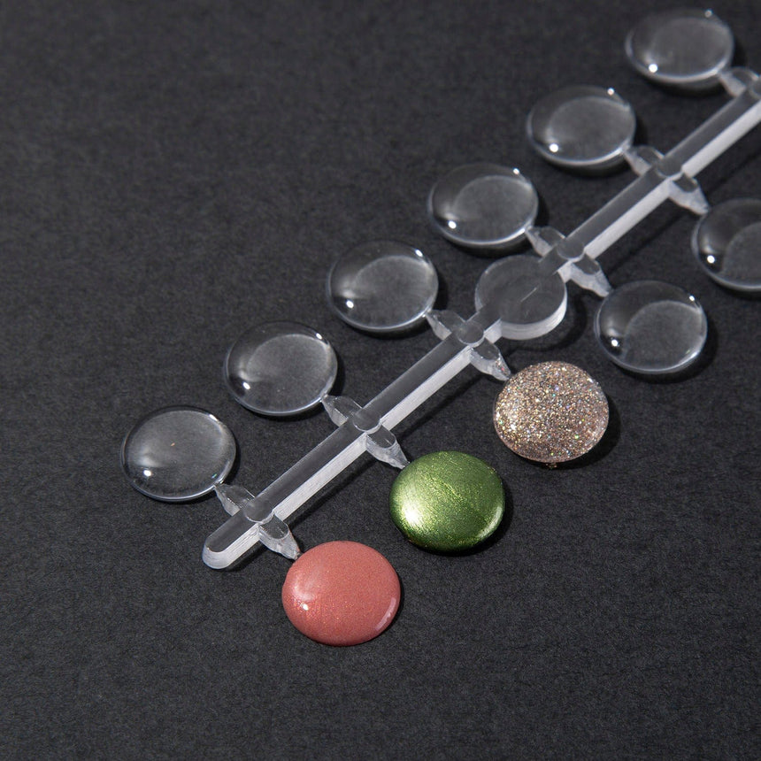 Clear Self-Adhesive Nail Polish Swatch Dots - Set of 120