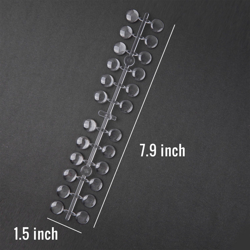 Clear Self-Adhesive Nail Polish Swatch Dots - Set of 120