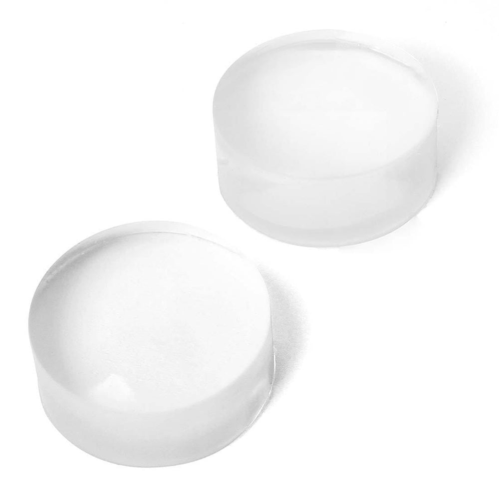  A set of 2 1.1 in. diameter Clear Silicone Replacement Stamping Heads (No Handle). 
