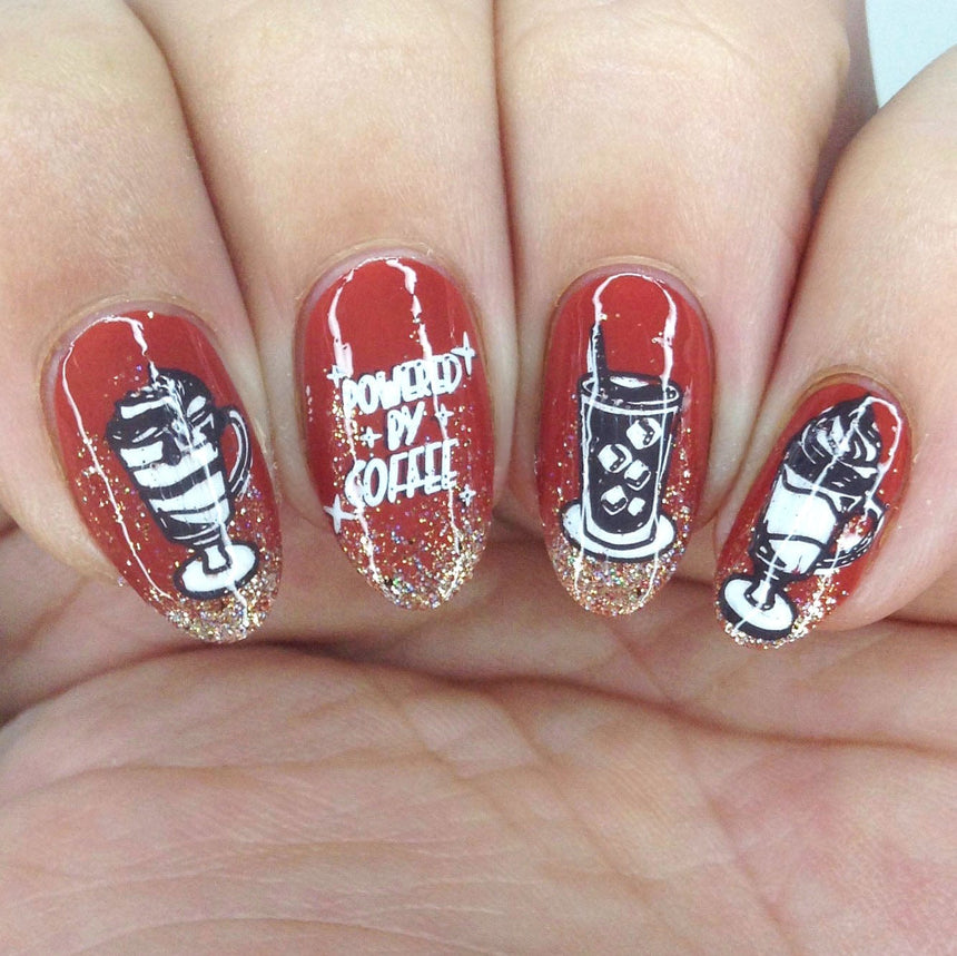 Coffee Lovers Only (M288) - Nail Stamping Plate