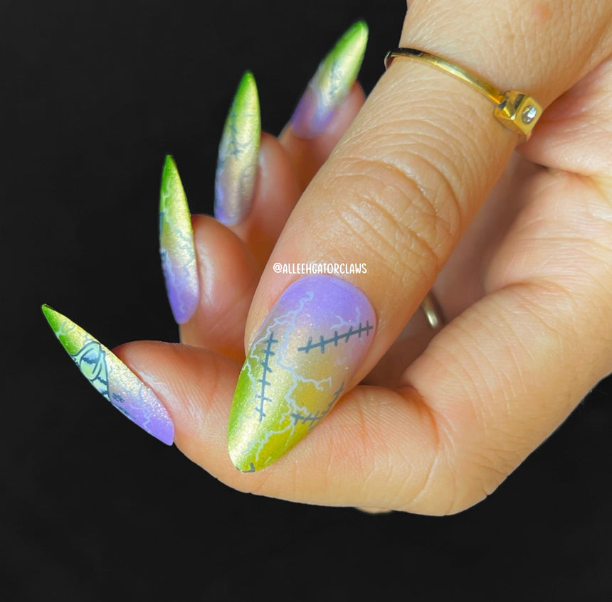 Color Block (M319) - Nail Stamping Plate