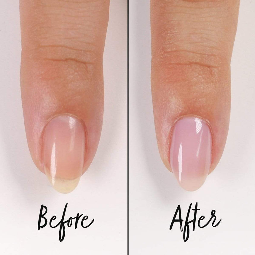An image of before and after applying Base Coat