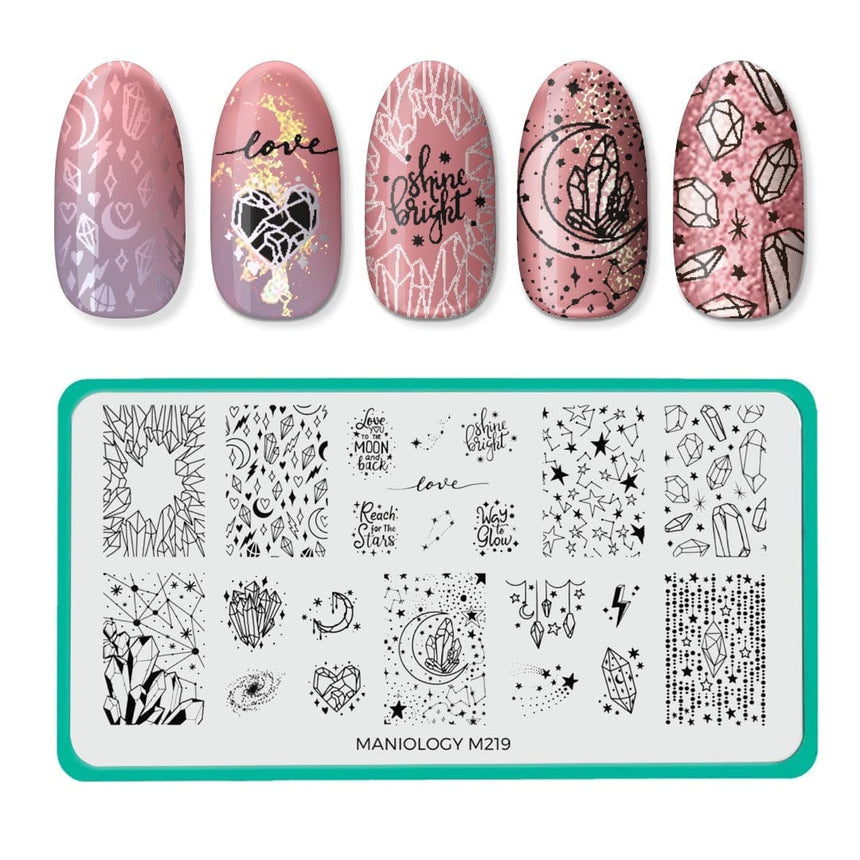 Crystal Galaxy (m219) - Nail Stamping Plate
