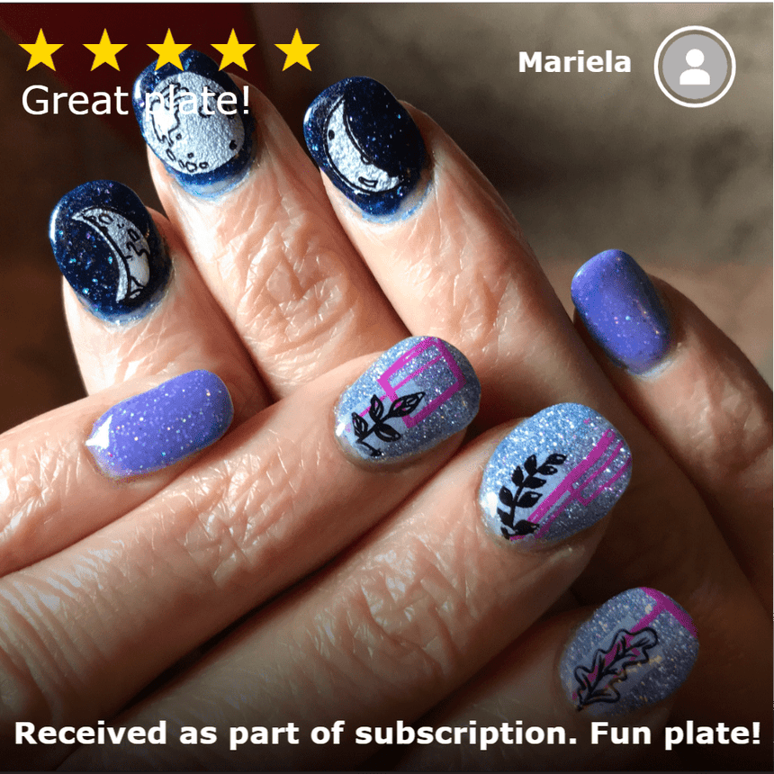 Crystal Moon (m119) Nail Stamping Plate