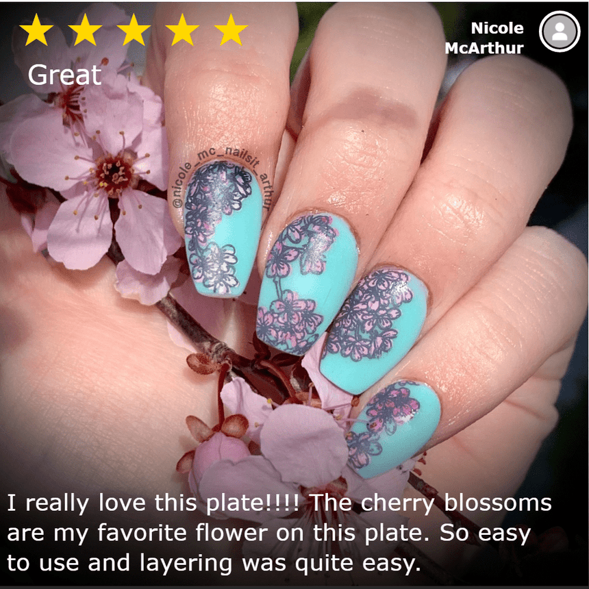 CYO Design Contest: Layered Flowers (m094) - Nail Stamping Plate