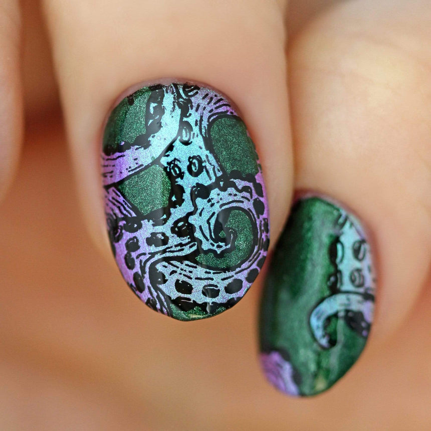 Darkest Night: Poison (B309) - Metallic Emerald Green Stamping Polish