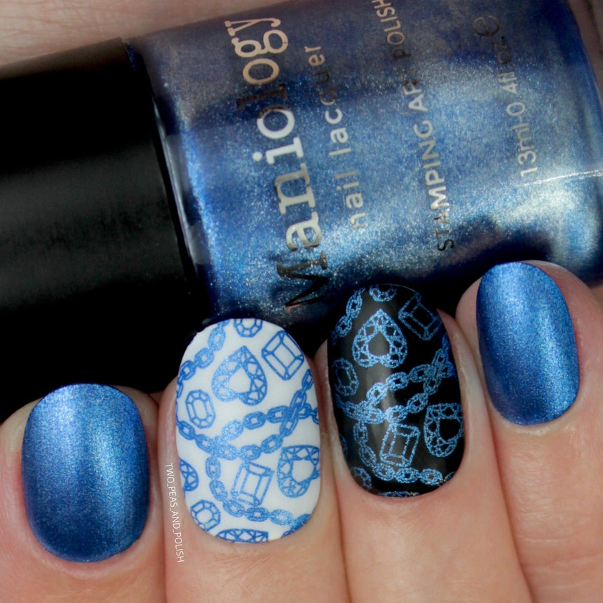 Double Bubble (B334) - Royal Blue Metallic Stamping Polish