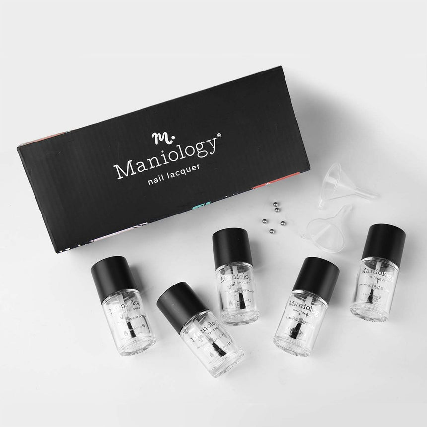 Empty Nail Polish Bottle Set - 5 Bottles