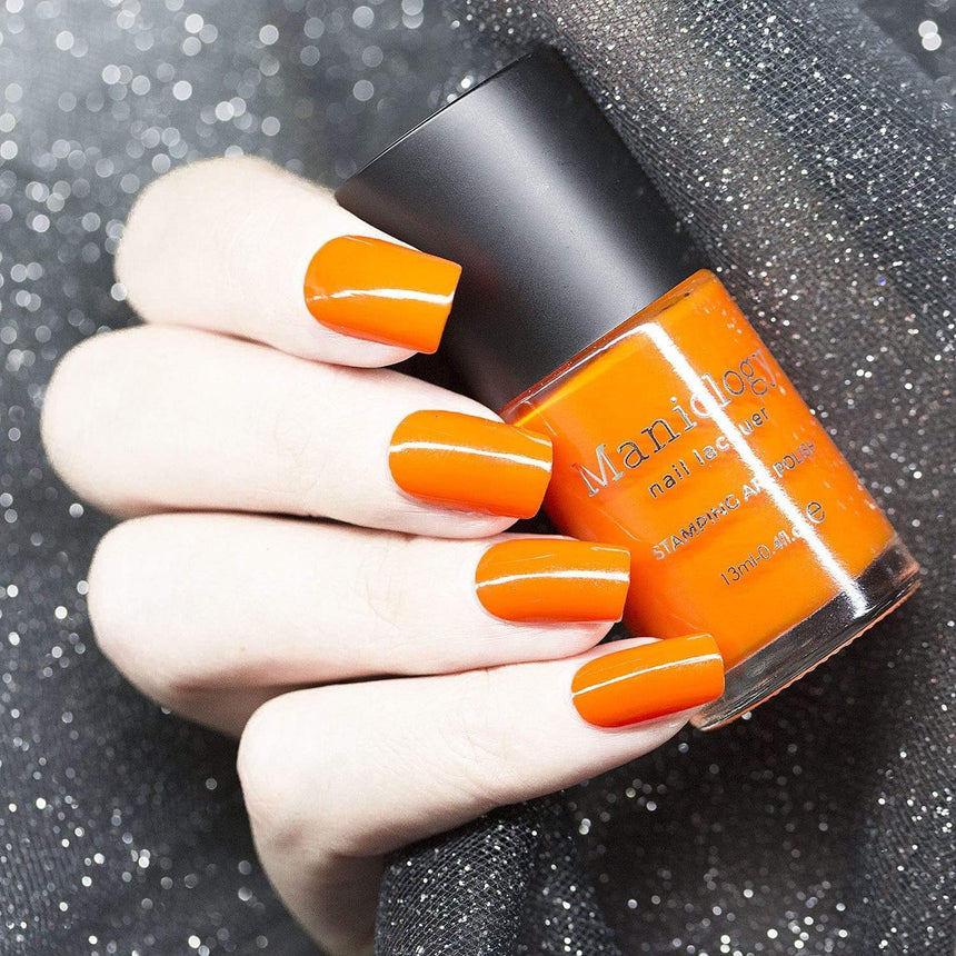Essentials Bright Collection: Orange Burst (B194) Juicy Orange Stamping Polish