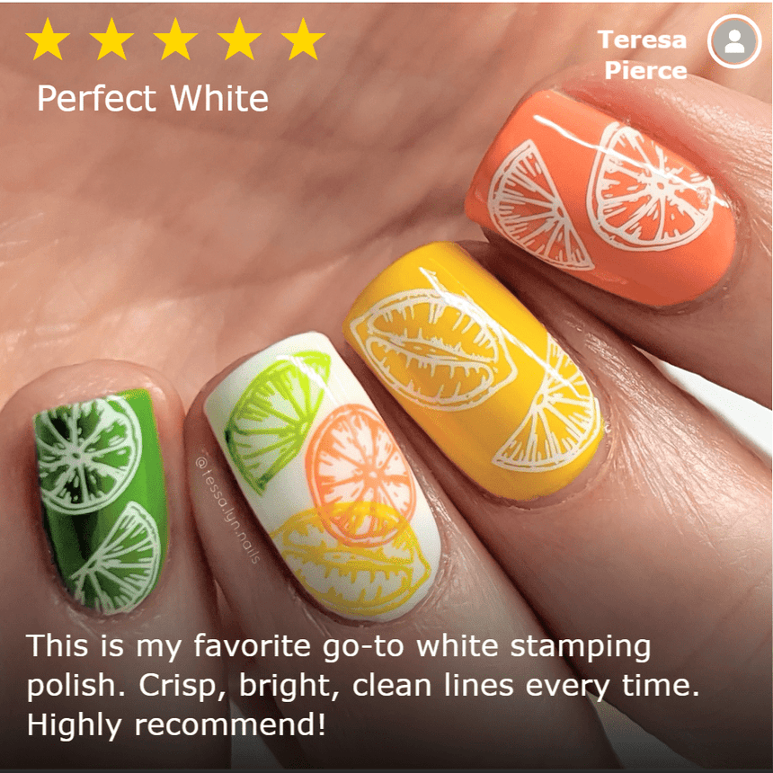 Essentials Primary Collection: Bam! White (B170) Classic White Stamping Polish