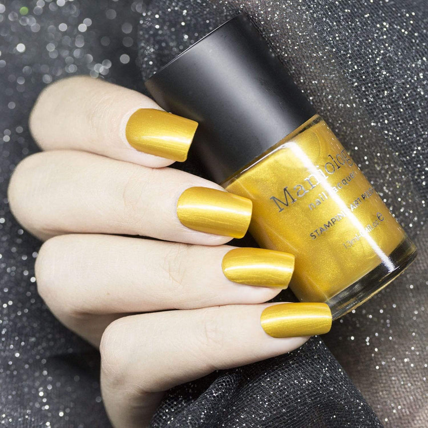 Essentials Primary Collection: Heart of Gold (B187) Warm Metallic Gold Stamping Polish