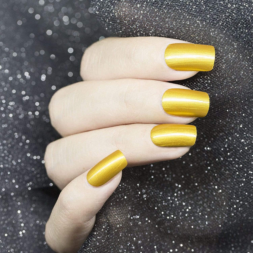 Essentials Primary Collection: Heart of Gold (B187) Warm Metallic Gold Stamping Polish