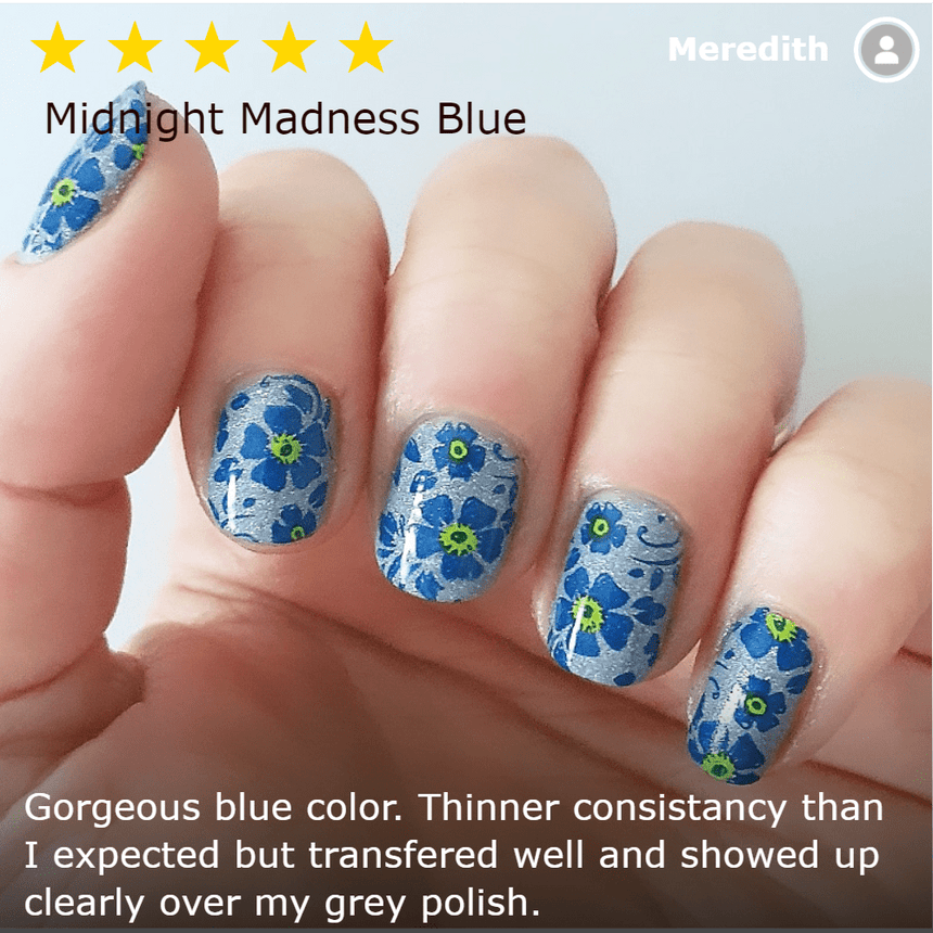 Essentials Primary Collection: Midnight Madness (B188) Dark Blue Stamping Polish