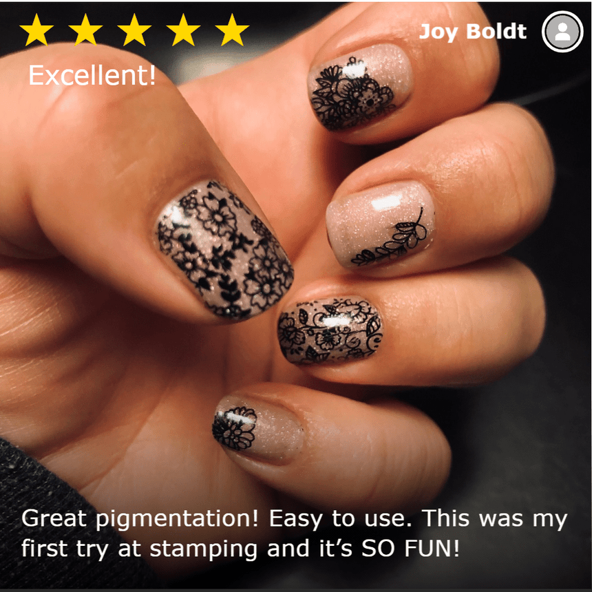 Essentials Primary Collection: Straight-Up Black (B171) Classic Black Stamping Polish