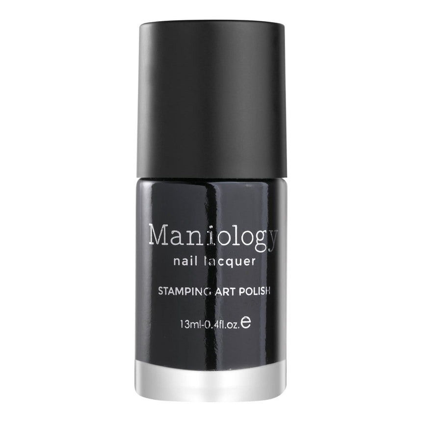 A Straight-Up Black Stamping Polish from our Essentials Primary Collection by Maniology.