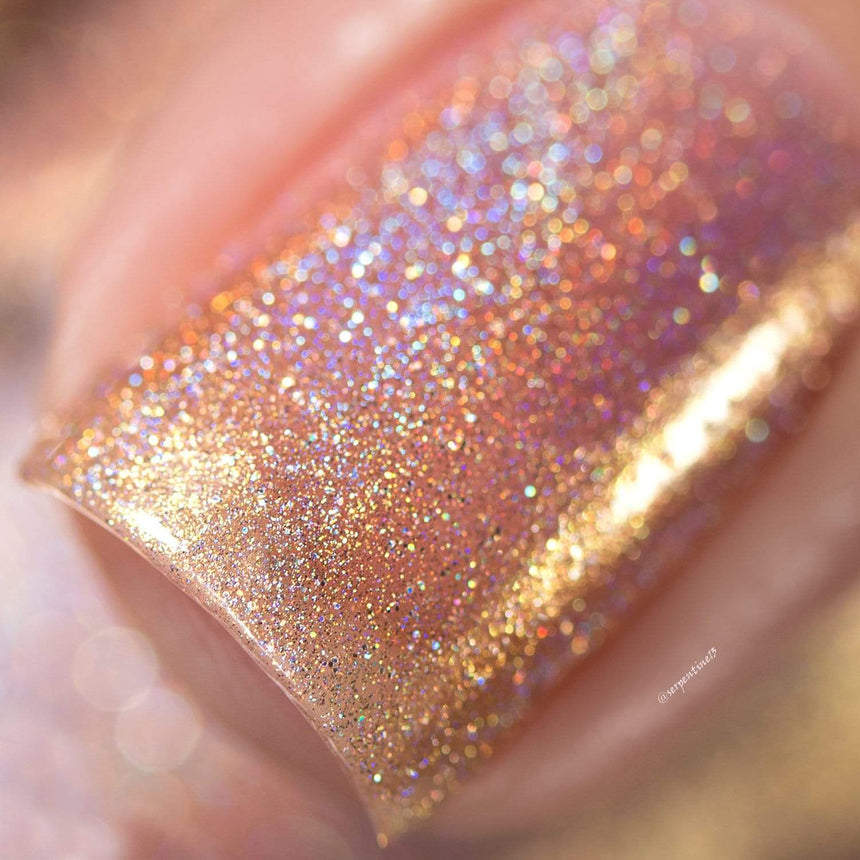Fairy Tales: Toadstool (P107) Peach Pearl Holographic Nail Polish