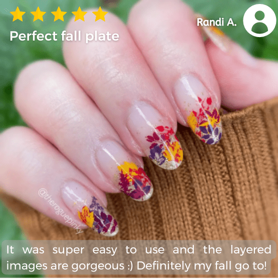 Fall Layers: Harvest Blooms (m075) - Nail Stamping Plate