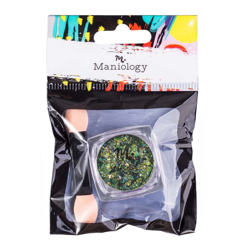 Flashy (NA037) - Green Iridescent Flakies