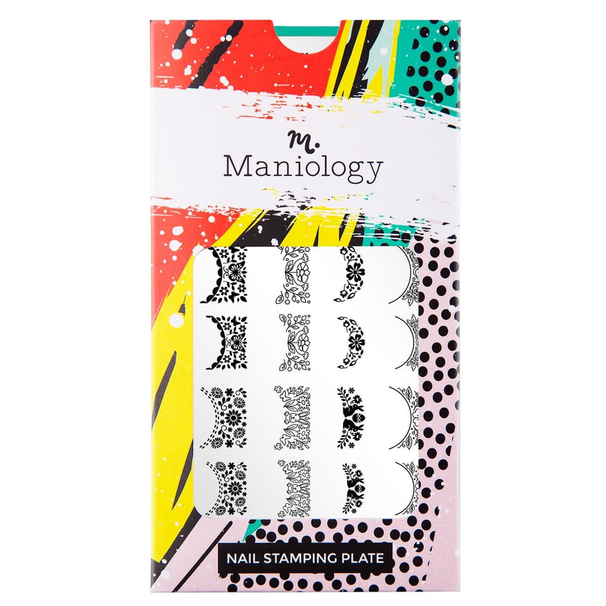 Floral French (M350) - Nail Stamping Plate
